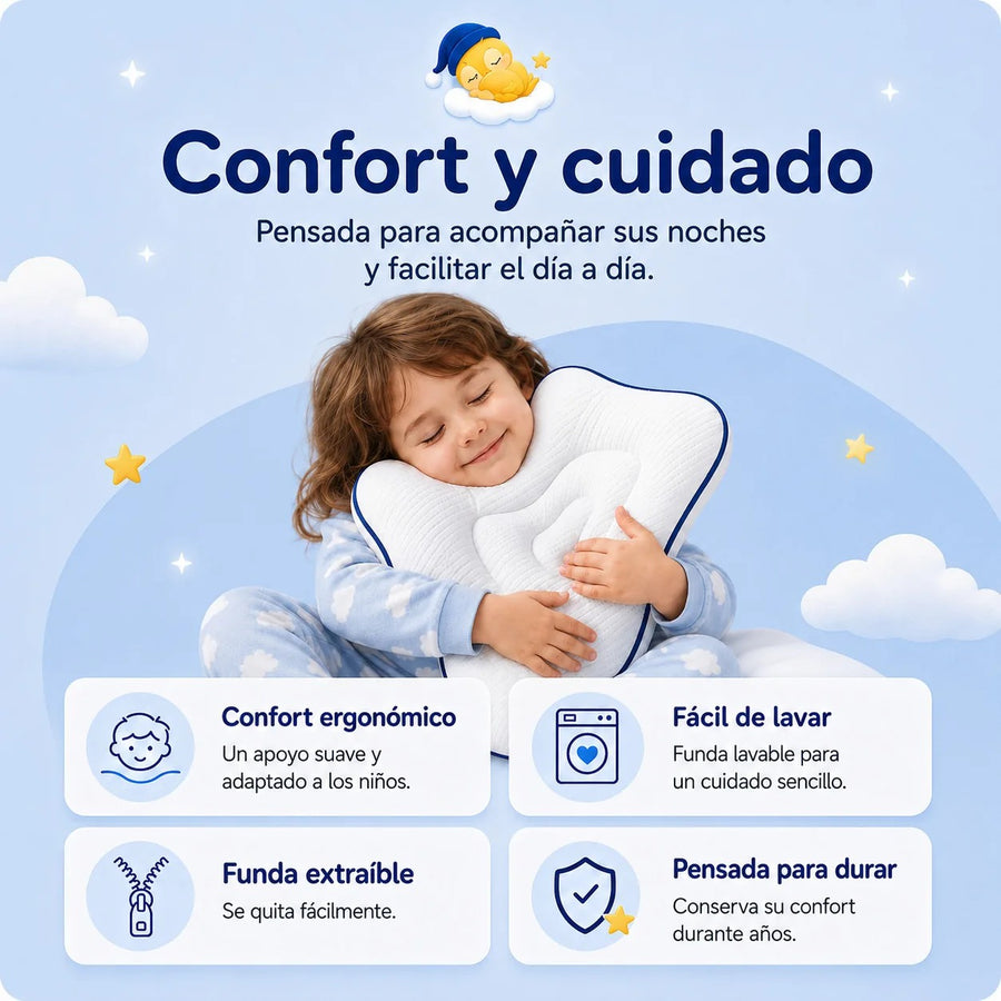 Confort ergonómico y funda lavable Pioupiou