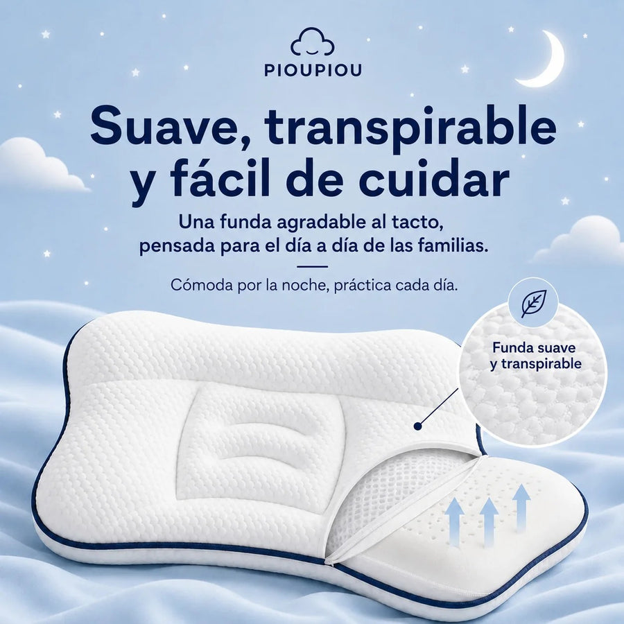Material transpirable y funda de la almohada Pioupiou