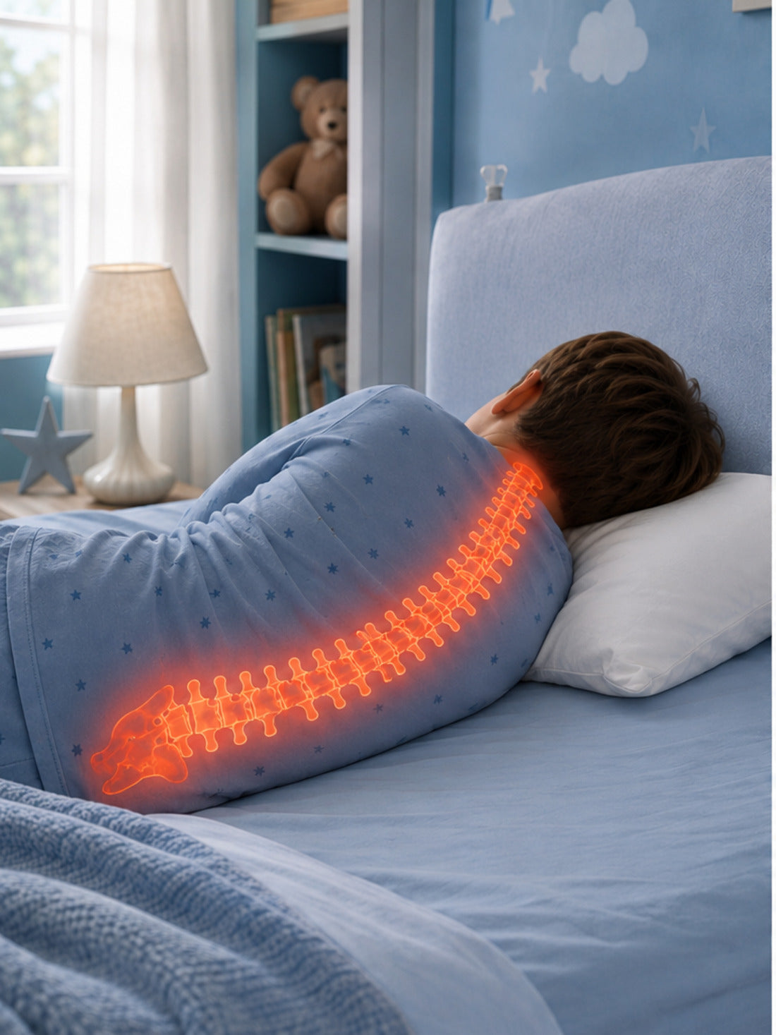 Almohada de adulto demasiado alta : postura menos neutra y mayor tensión en el cuello